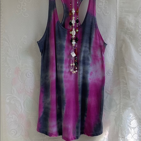 Tie-Dye New Racerback Tank Top. Handmade. - Picture 4 of 10